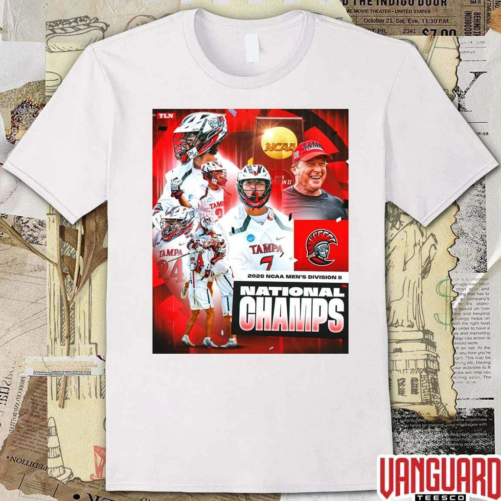 Tampa Spartans Men’s Lacrosse 2026 NCAA Division II National Champions Poster t-shirt