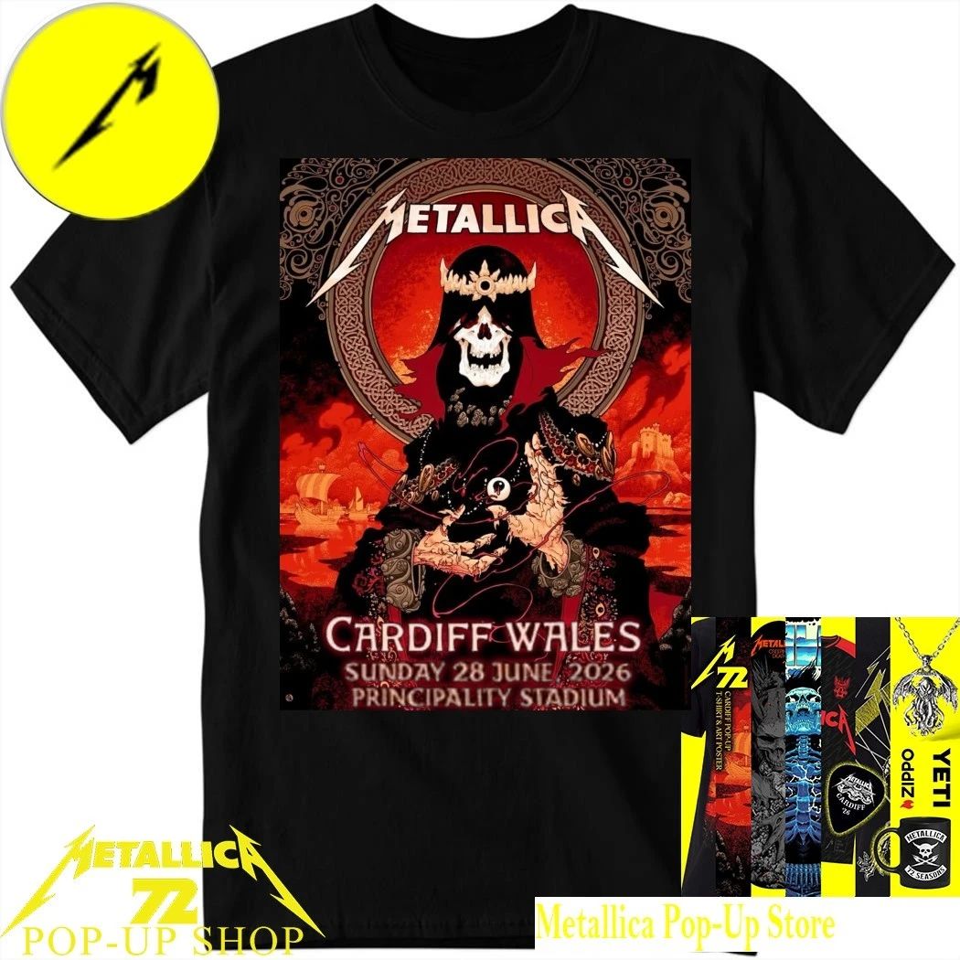 Metallica Cardiff 2026 Pop Up Shop T-Shirt Peter Diamond Poster Art Merch