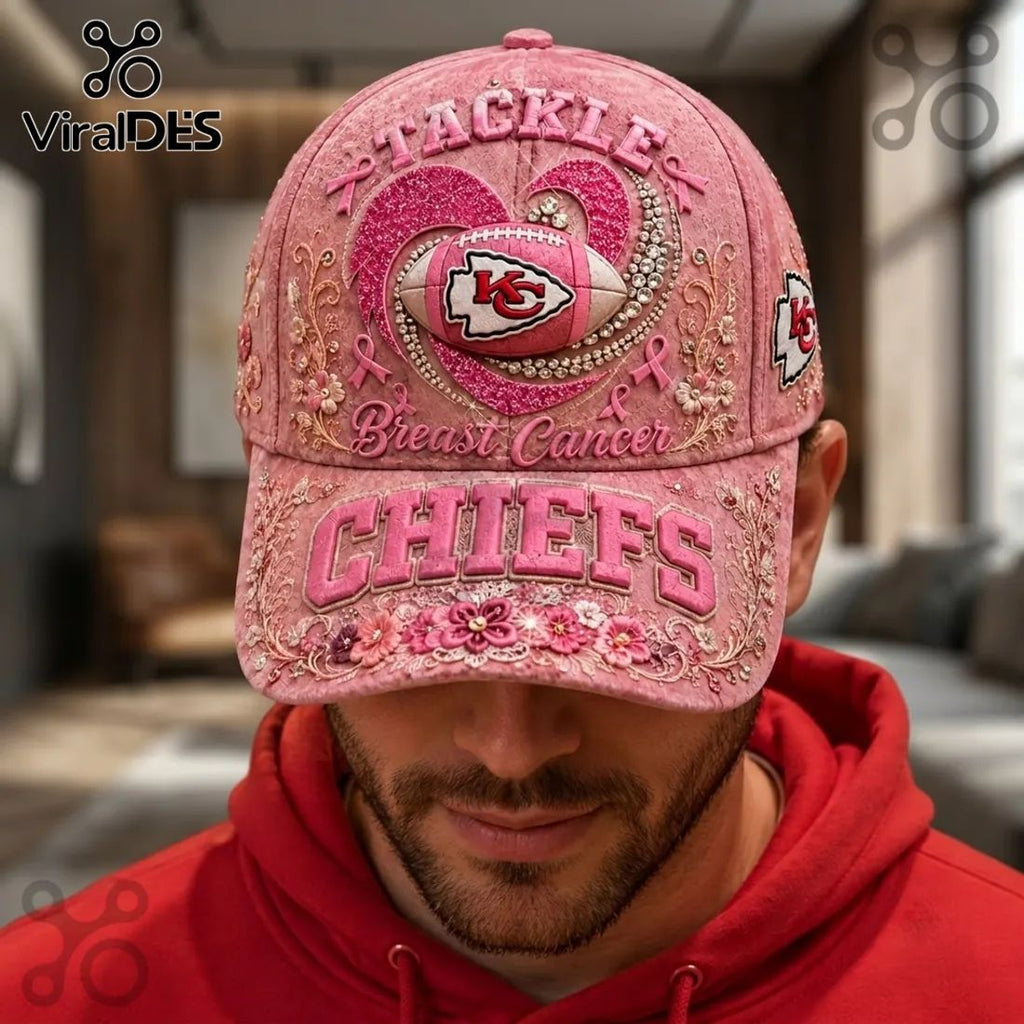 Kansas City Chiefs Breast Cancer Awareness Embroidered Cap