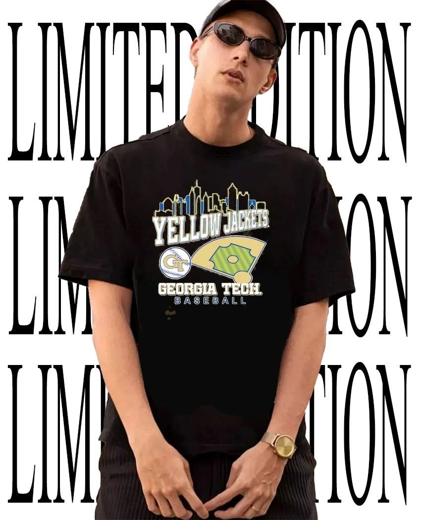 NCAA Georgia Tech Yellow Jackets Baseball skyline shirt