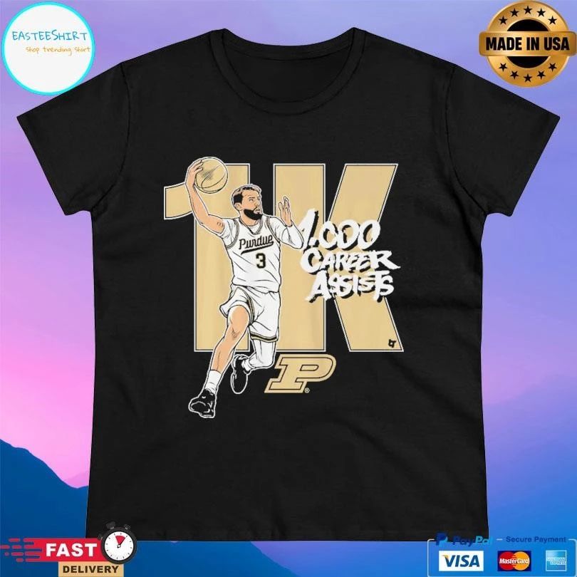 Purdue Boilermakers Men’s Basketball Braden Smith 1,000 Assists T-shirts