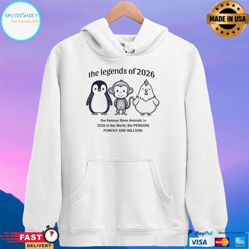 The Legends Of 2026 The Famous Three Animals In 2026 In The World The Penguin Punchy And Willson T-shirts