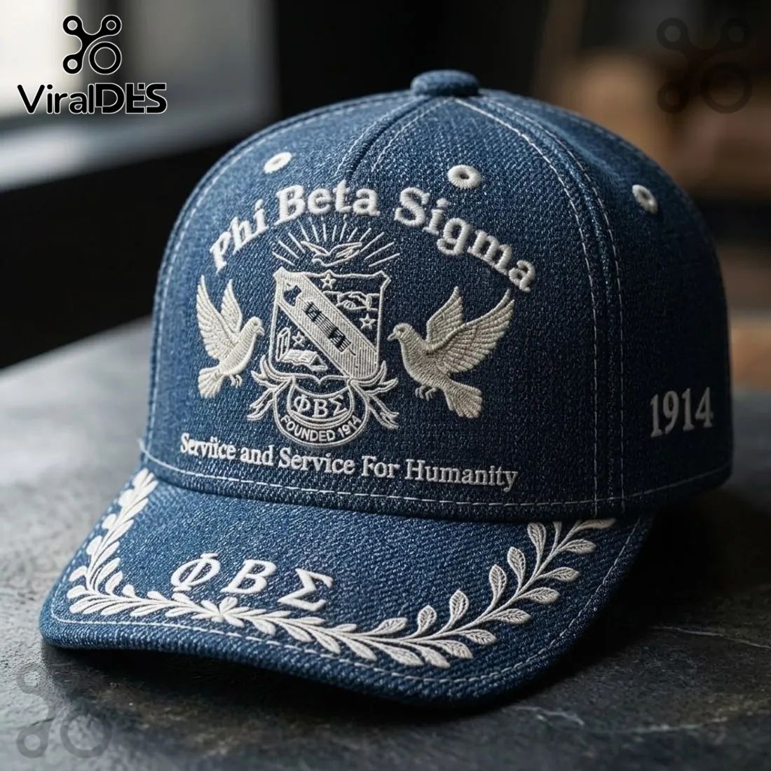 Phi Beta Sigma Denim Baseball Cap