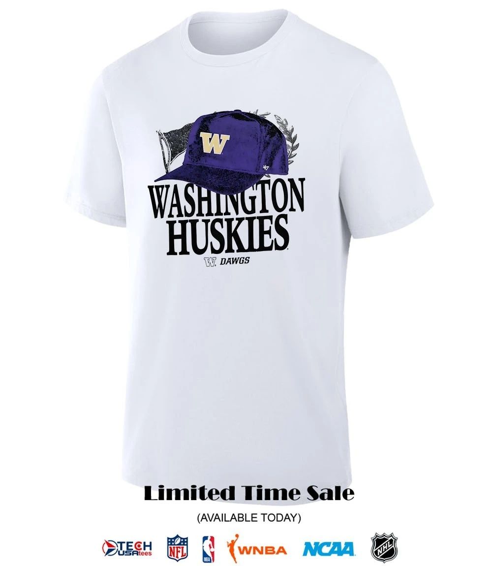 Washington Huskies in the paper hat shirt