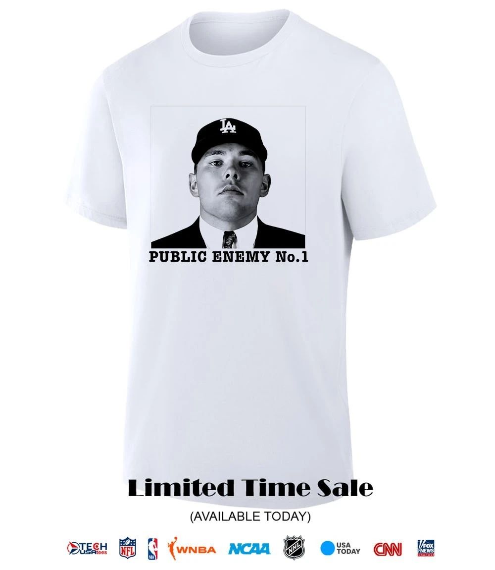 Dalton Rushing Los Angeles Dodgers Public Enemy No. 1 shirt