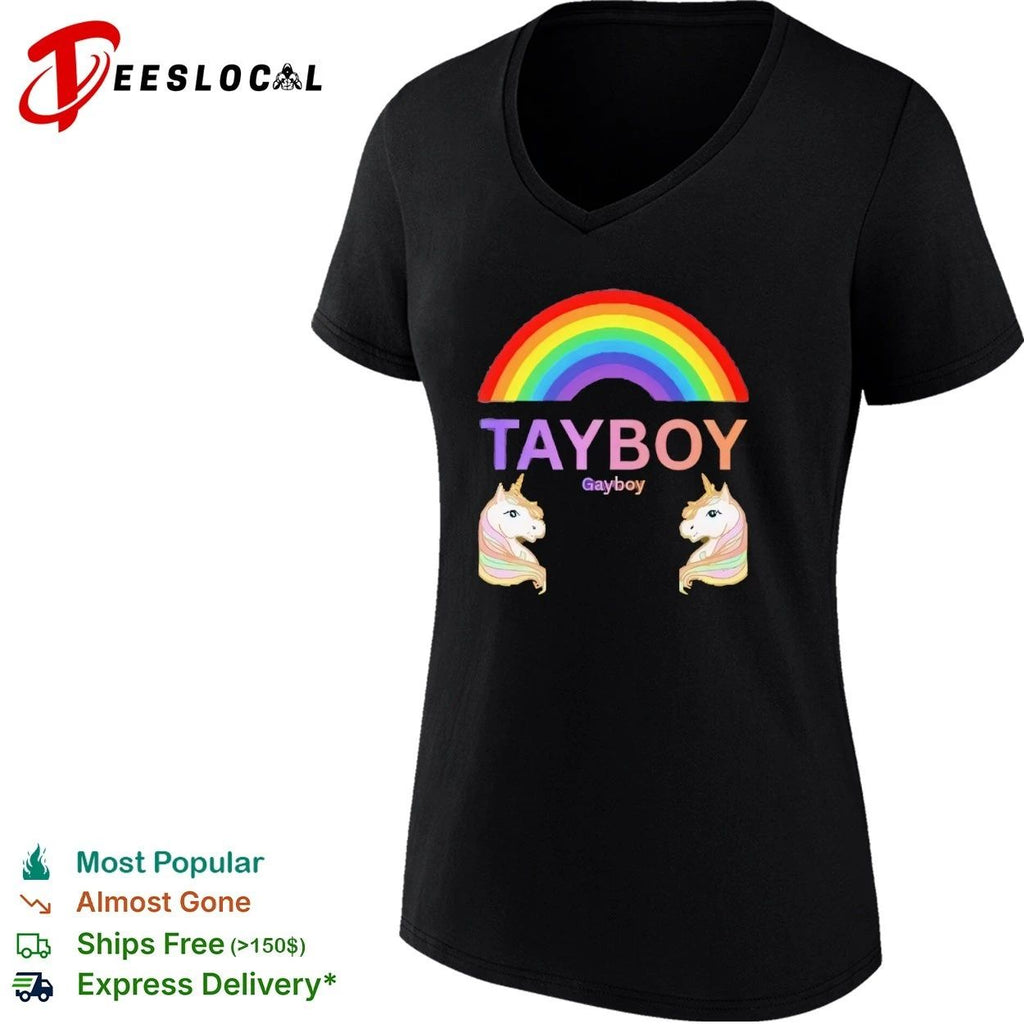 Tayboy Gayboy Unicorn Rainbow lgbtq gay pride T-shirt