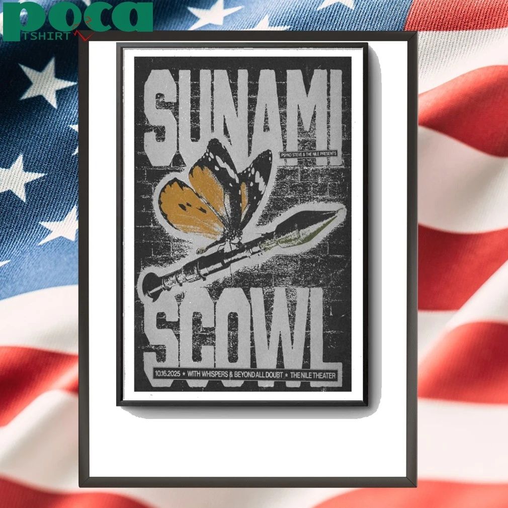 Oct 16 2025 Sunami with Scowl Nile Theater – Mesa in Mesa, AZ Poster shirt
