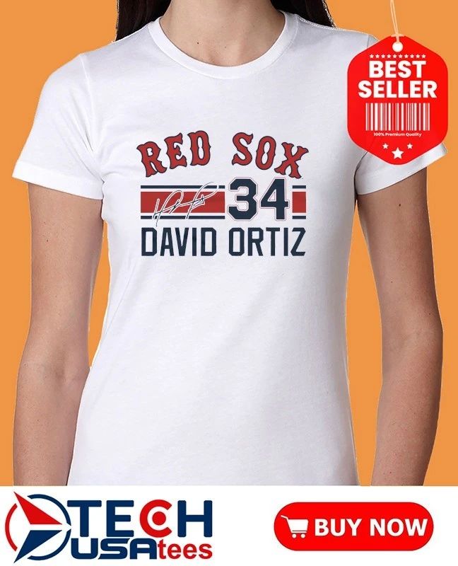 Boston Red Sox Baseball David Ortiz No. 34 signature shirt
