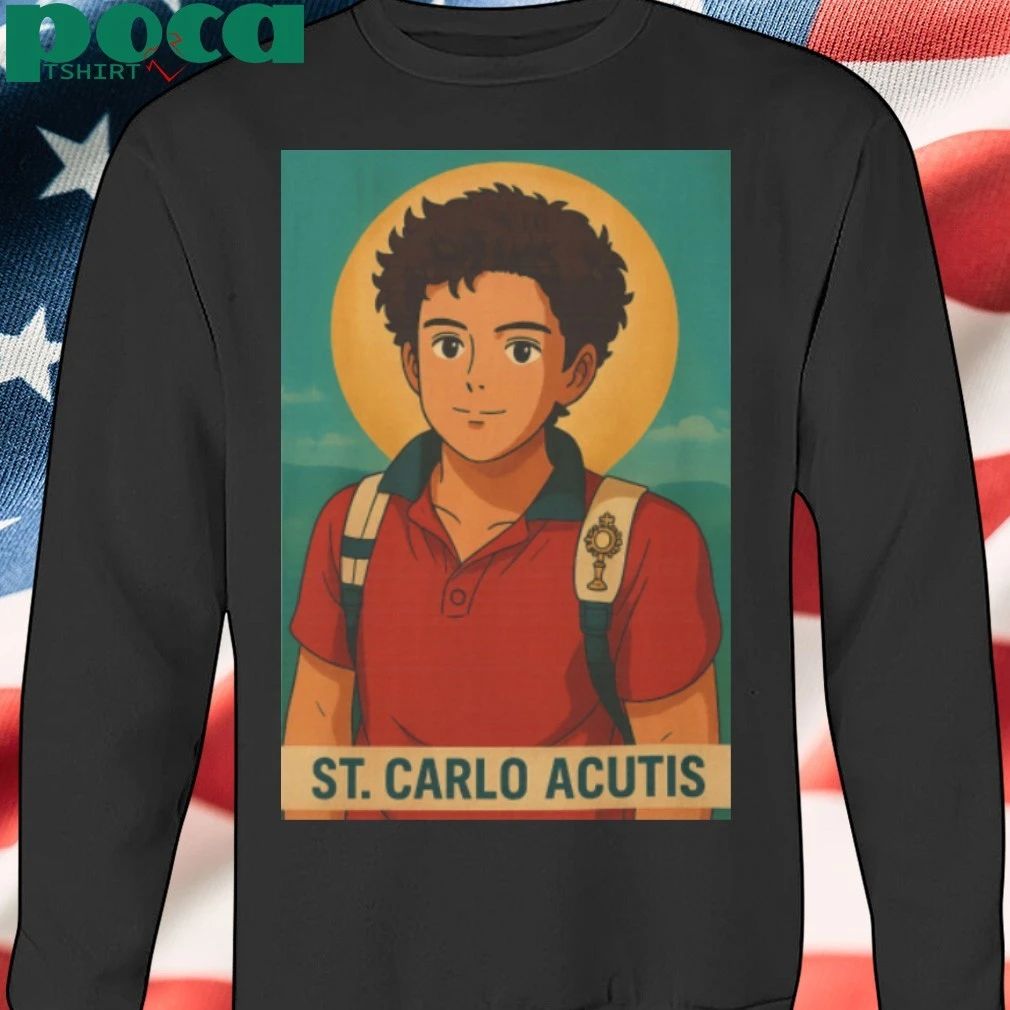 Saint Carlo Acutis Ghibli style T-shirt