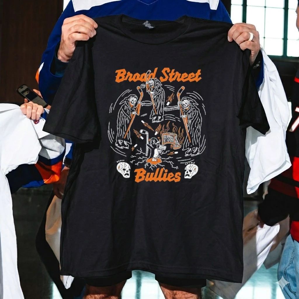 Philadelphia Flyers Broad Street Bullies Skull Shirt