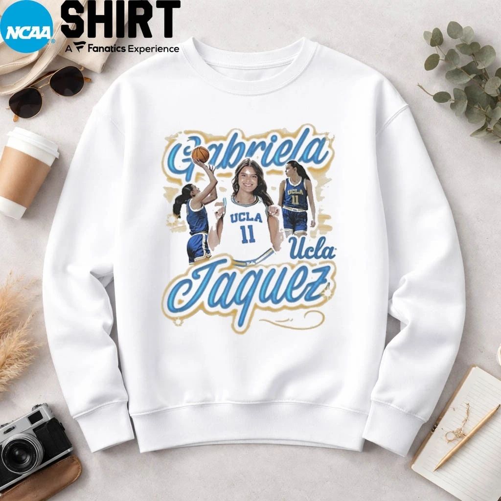 Gabriela Jaquez UCLA Bruins Youth White NIL Illustrated Fashion Player T-Shirt