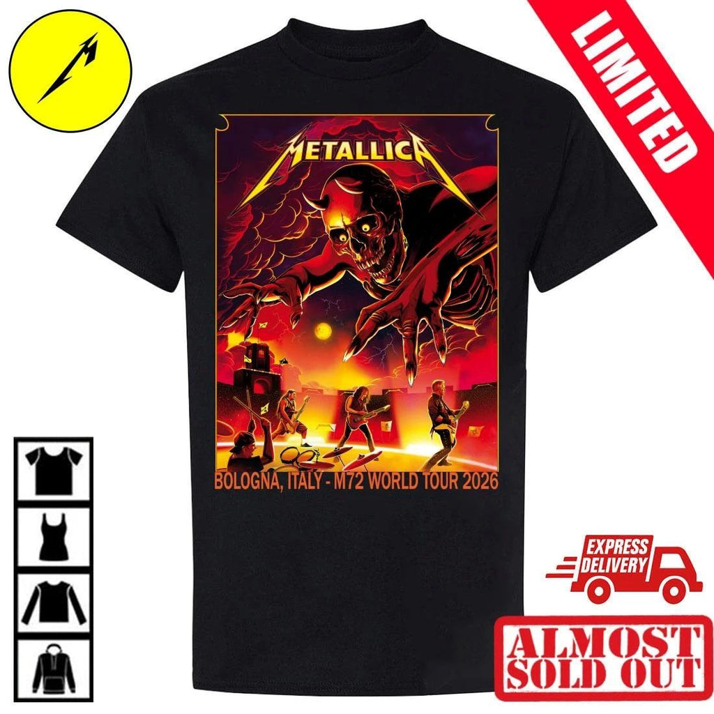 Metallica Bologna June 3 2026 Concert Merch Shirt