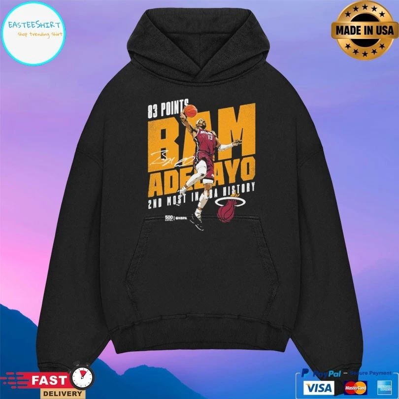 Bam Adebayo Miami Heat 83 Points 2nd Most In Nba History T-shirts