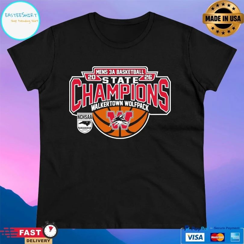 NCHSAA Men’s 3a Basketball State Champions Walkertown Wolfpack 2026 T-shirts