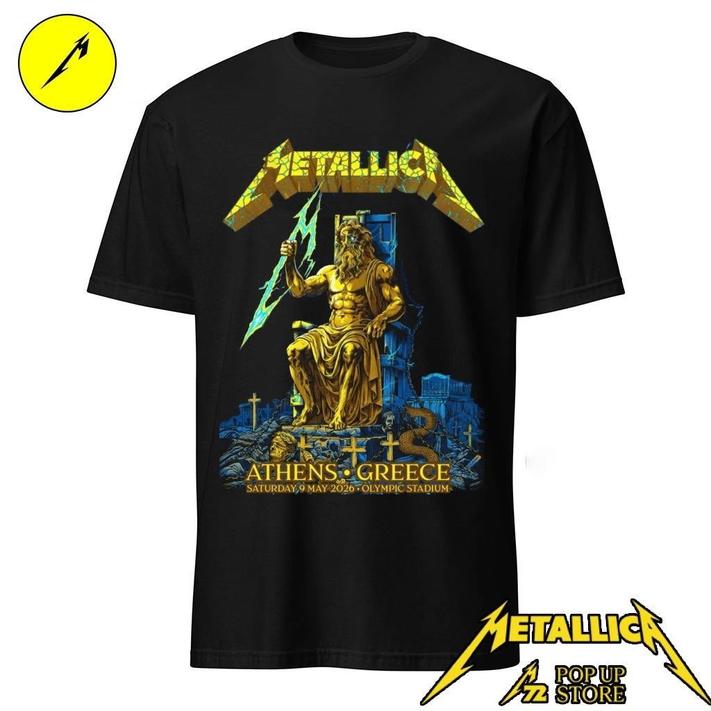 Metallica Tonight In Athens Olympic Stadium May 9, 2026 Gojira and Knocked Loose by Revolver Dart Shirt