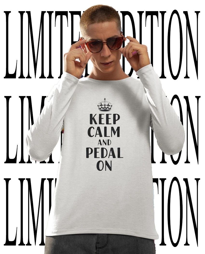 Keep calm and pedal on shirt