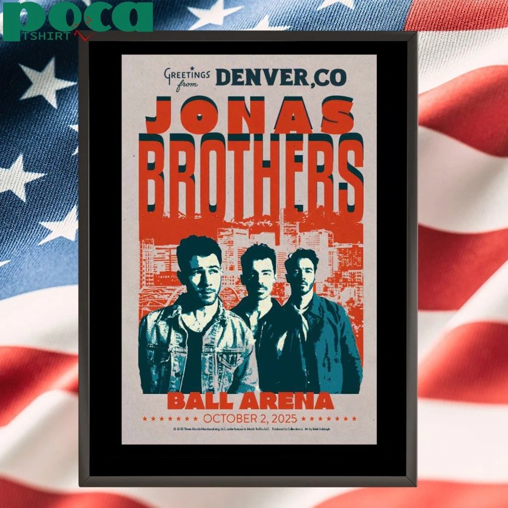 Jonas Brothers Denver CO Oct 2 2025 Ball Arena Poster Shirt