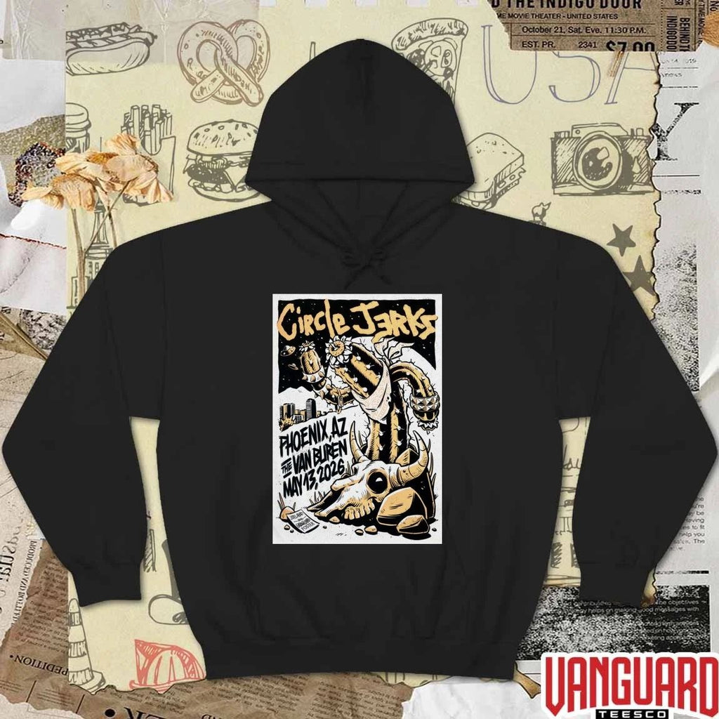 Circle Jerks Pop Up Now Phoenix AZ Event The Van Buren On May 13 2026 Poster t-shirt