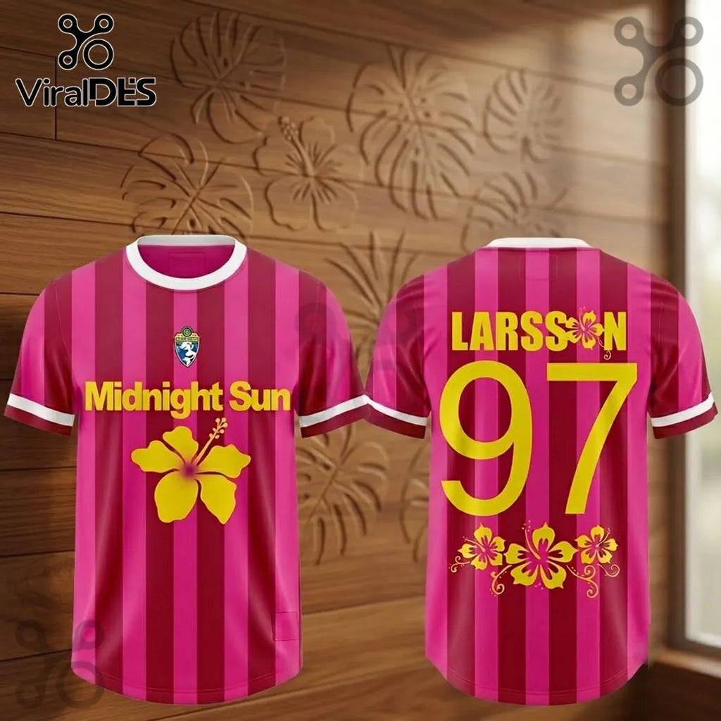 Zara Larsson Midnight Sun 2026 Pink Football Jersey