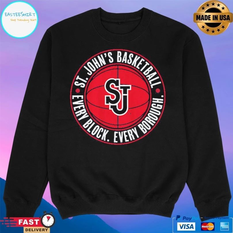 St John’s Red Storm Men’s Basketball Every Block Every Borough T-shirt