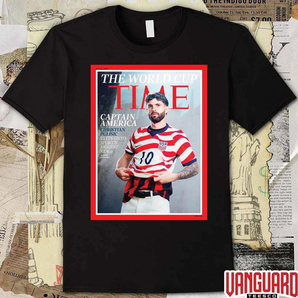 Christian Pulisic Captain America The World Cup Time May 22 2026 Poster t-shirt