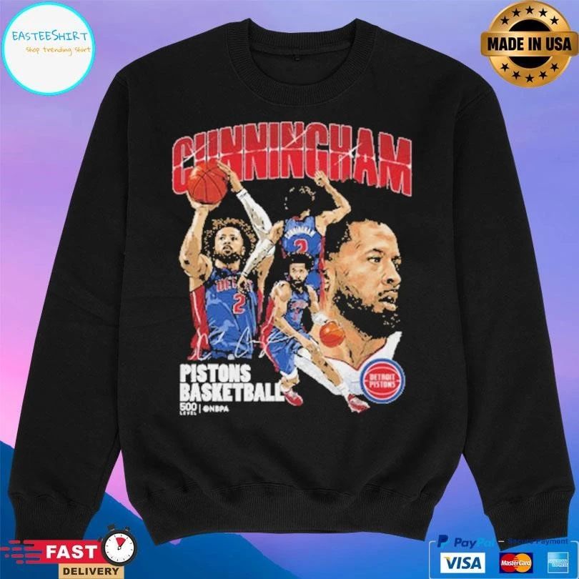 Cade Cunningham Detroit Pistons Basketball Collage T-shirts