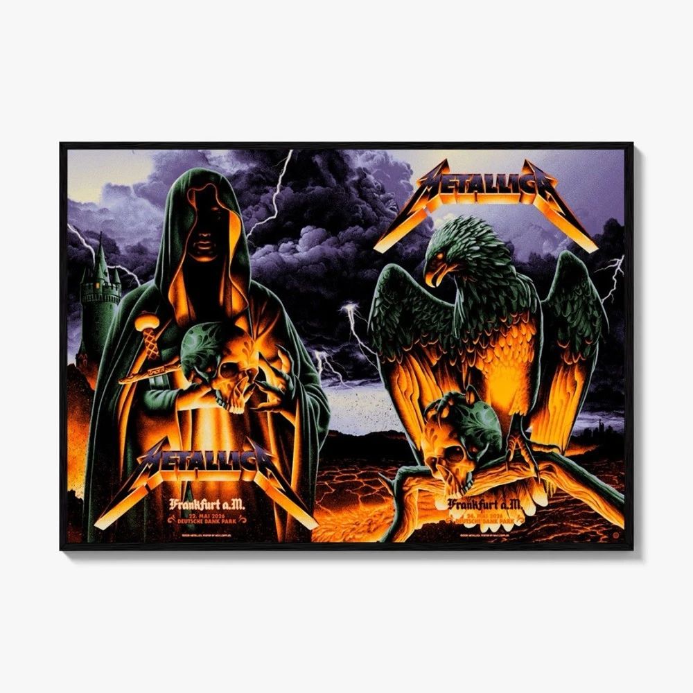 Full Shows Metallica M72 Frankfurt World Tour At Deutsche Bank Park Poster By Max Loffler On May 22 and 24, 2026 Poster Canvas