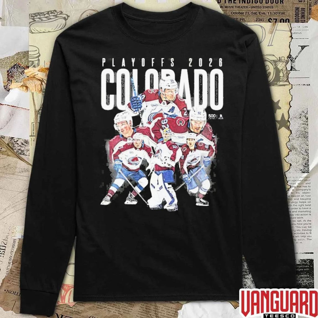 Colorado Avalanche 500 Level 2026 Playoff Heroes NHL Hockey Stanley Cup t-shirt