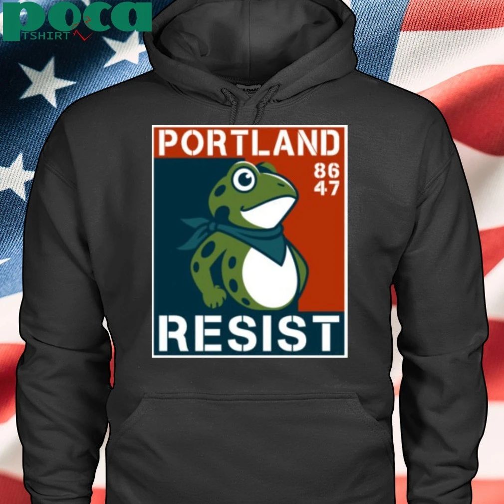 Portland Frog 2025 Frogs Against Fascism 86 47 Vintage T-shirt