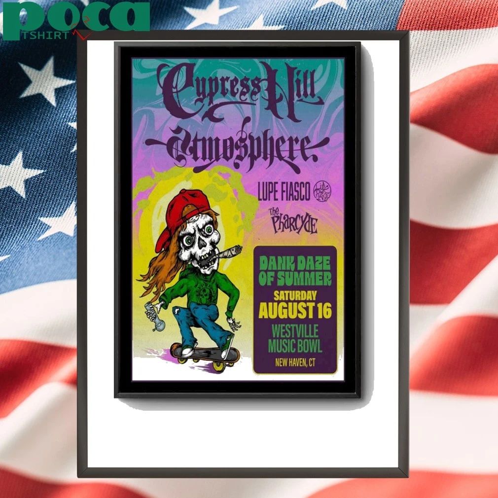 Cypress Hill & Atmosphere August 16, 2025 Westville Music Bowl, New Haven, CT Poster shirt