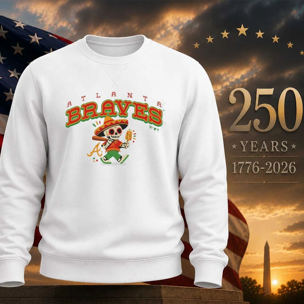 Atlanta Braves Levelwear White Sugar Skull Player Relay Shirt