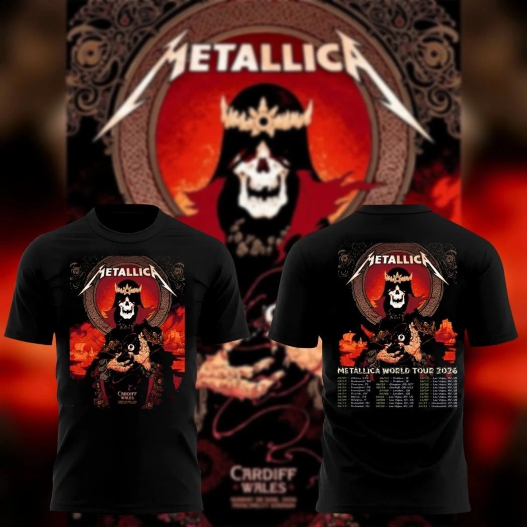 Metallica M72 Cardiff Wales Pop-Up Shop June 28 2026 Merch Tee