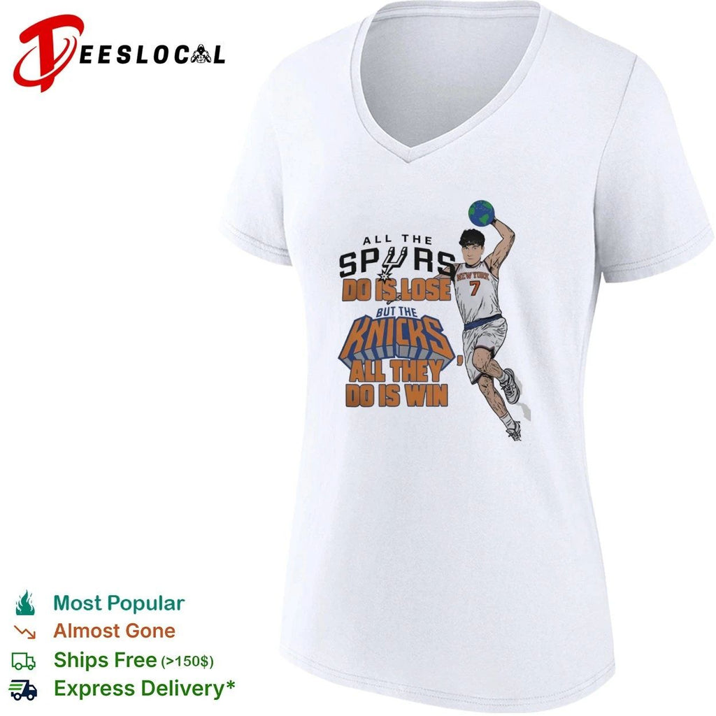 Jalen Brunson NY Knicks All the Spurs Do Is Lose but the Knicks All They Do Is Win T-shirt