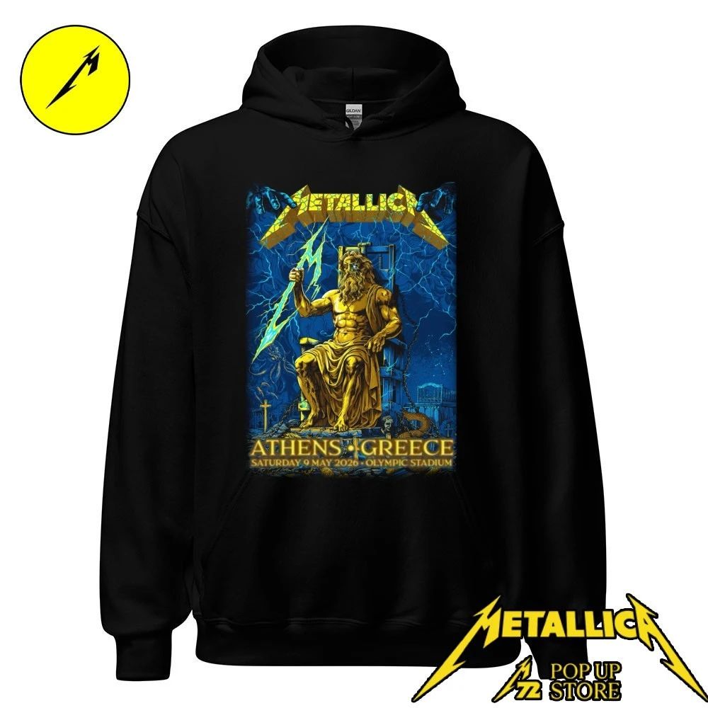 Metallica M72 Athens Greece 2026 Limited Edition Show Poster At Olympic Stadium On 9 May 2026 Zeus The King Of Gods Shirt
