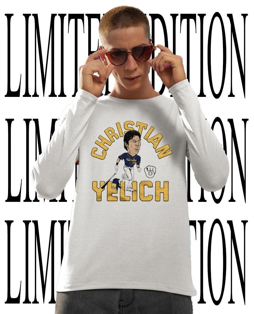 Christian Yelich Milwaukee Brewers 22 MLB Baseball Caricature Distressed shirt