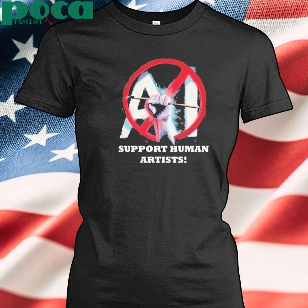 Support Human Artists No Ai T-shirt