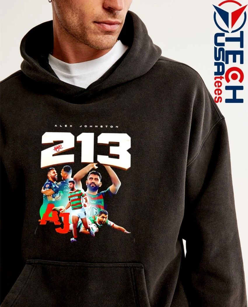South Sydney Rabbitohs Alex Johnston 213 Record Breaker shirt