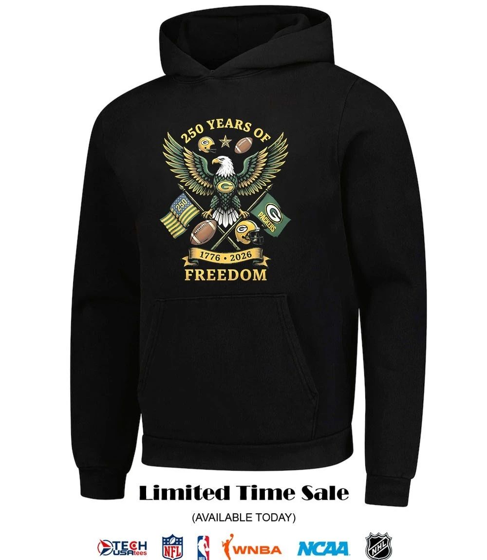 250 years of Freedom Green Bay Packers 1776-2026 shirt