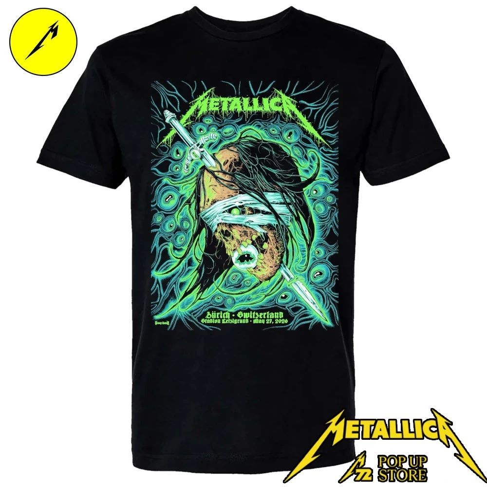 Metallica M72 Zurich 2026 Tour Poster By Mark Richards Stadion Letzigrund, Switzerland Shirt