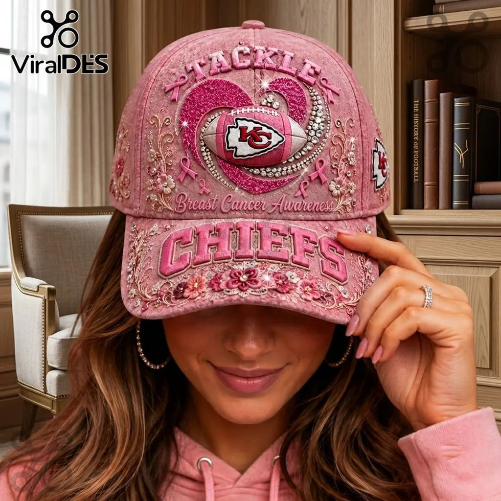 Kansas City Chiefs Breast Cancer Awareness Embroidered Cap