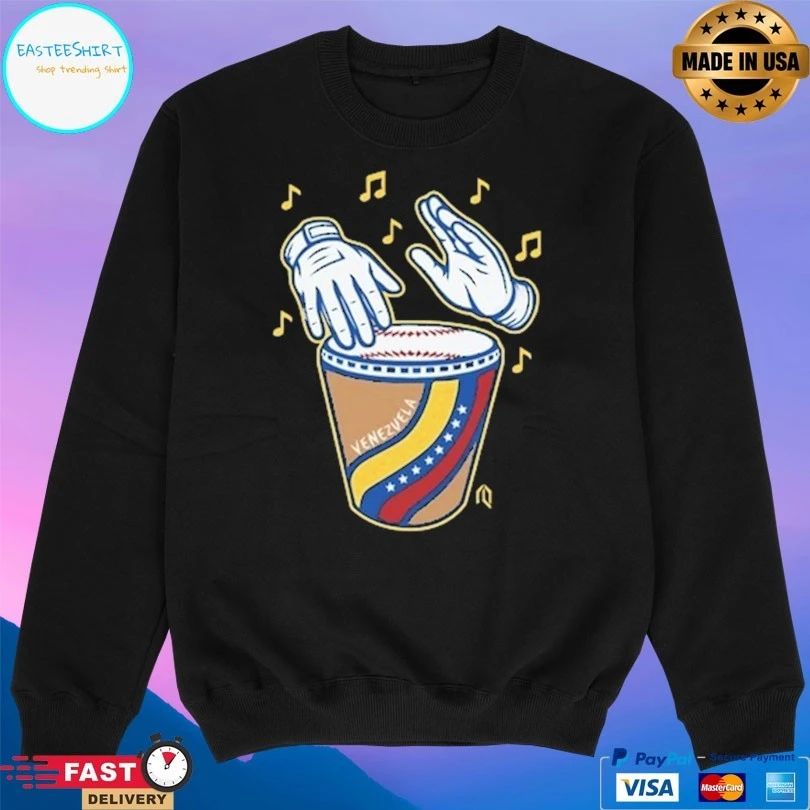 Tambor Béisbol Venezuela Flag Baseball T-shirts