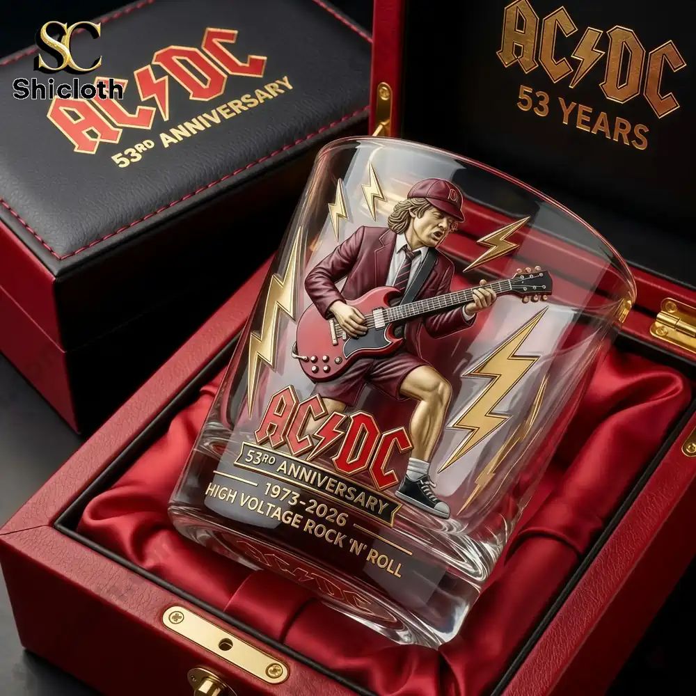 AC/DC 53rd Anniversary Commemorative Whiskey Glass