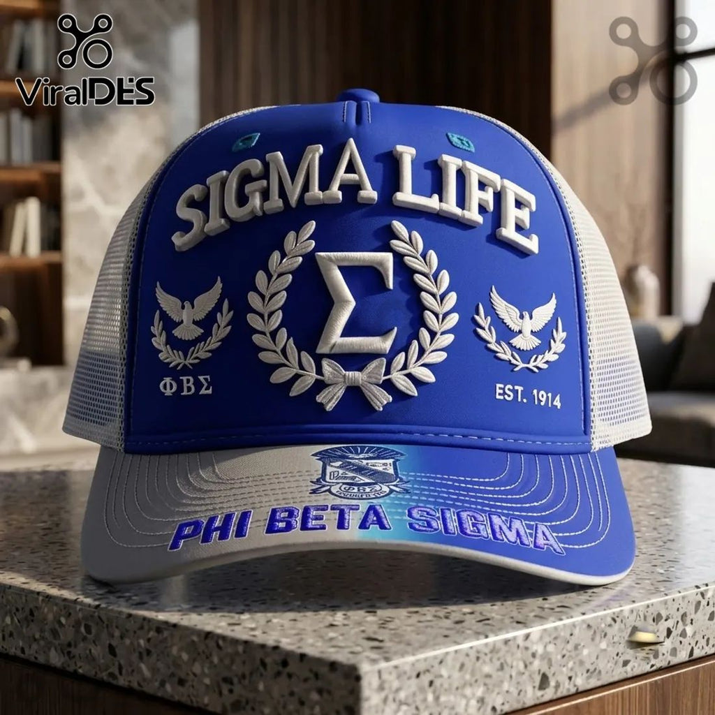 Phi Beta Sigma 1914 Blue White Cap