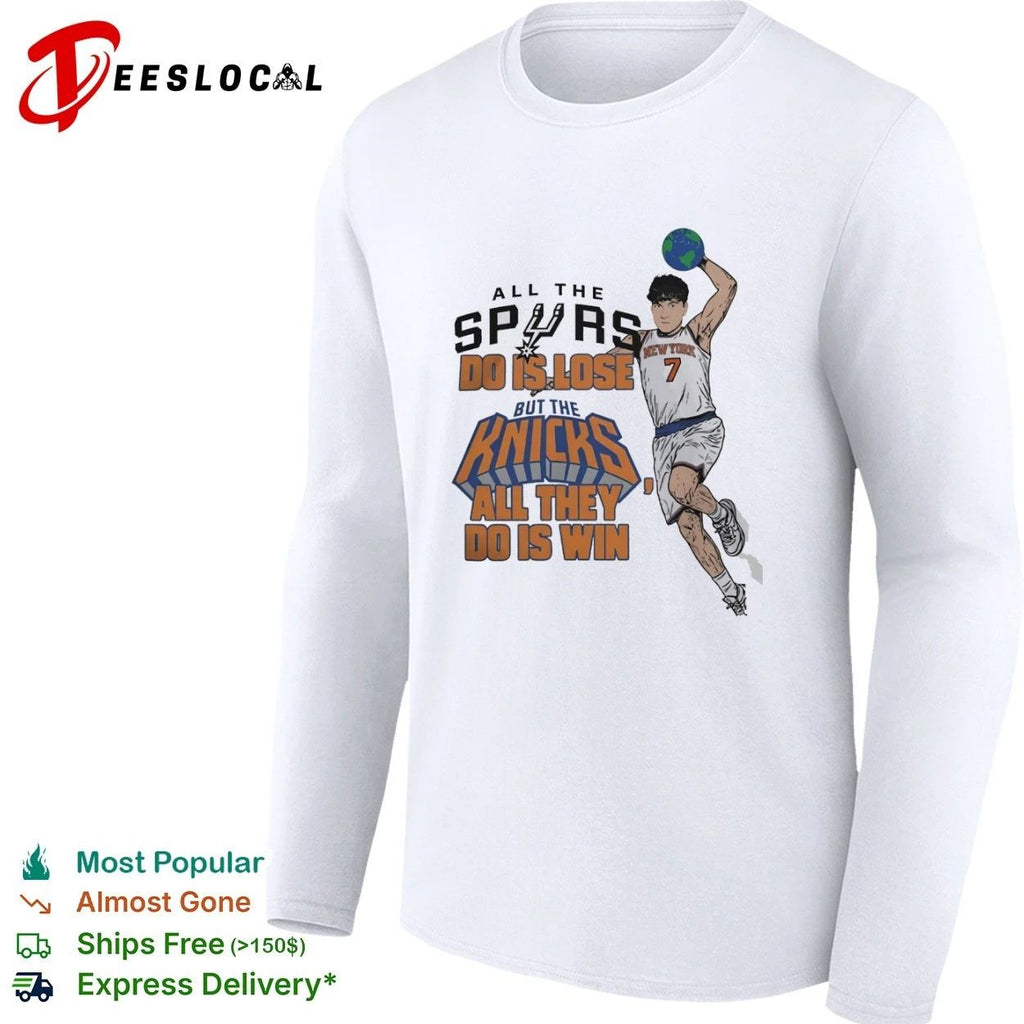 Jalen Brunson NY Knicks All the Spurs Do Is Lose but the Knicks All They Do Is Win T-shirt