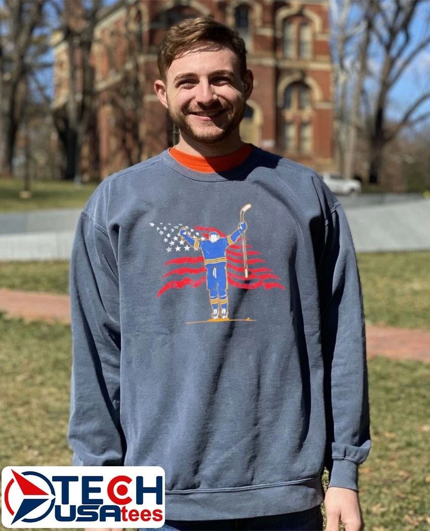 Tage Thompson Buffalo Sabres stars and stripes superstar pose shirt