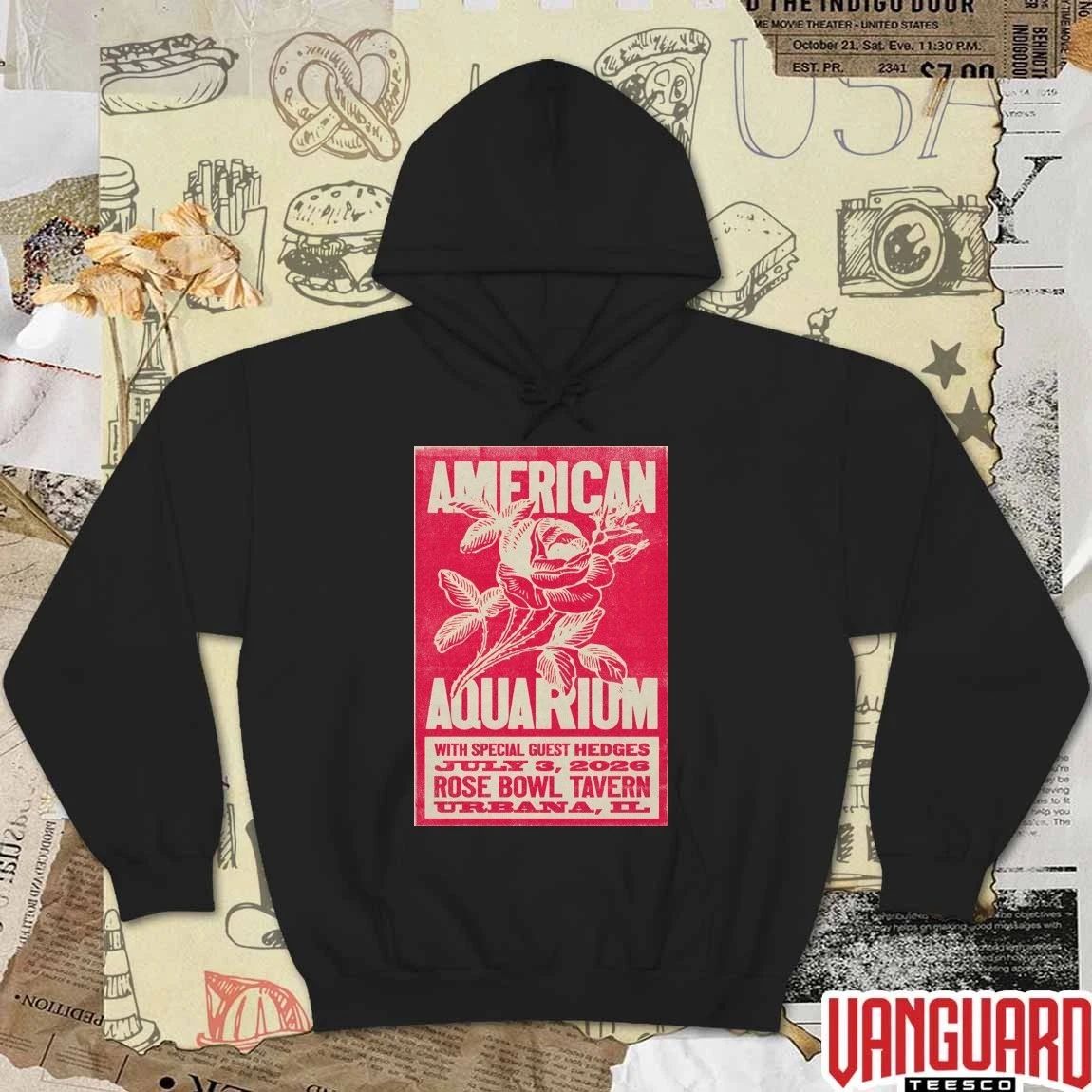 American Aquarium July 3 2026 In Urbana IL Rose Bowl Tavern Poster t-shirt