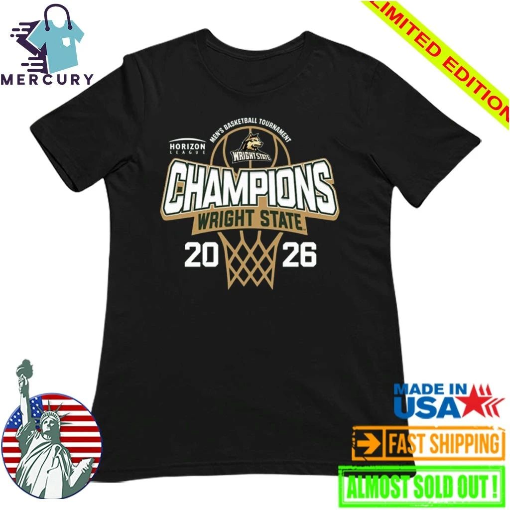 Wright State Raiders 2026 Horizon League Men’s Basketball Tournament Champions Shirt