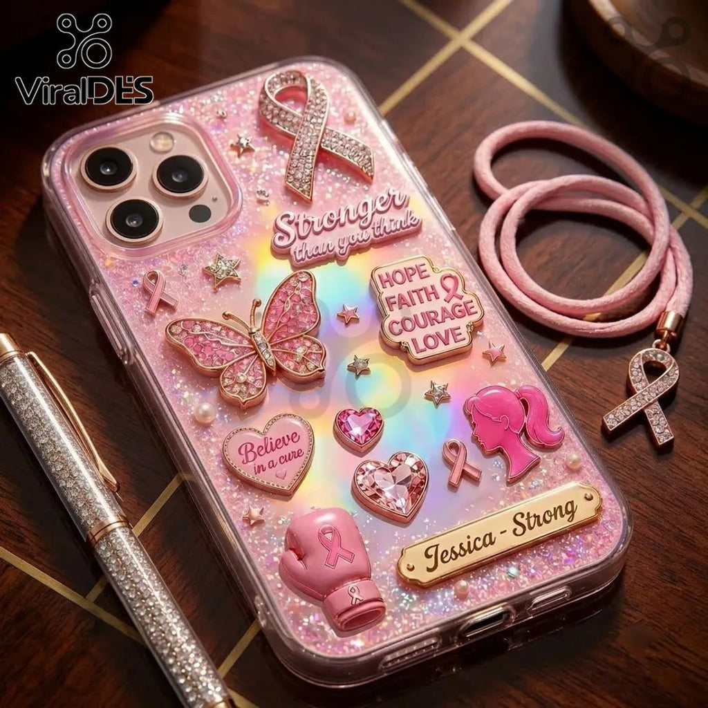 Jessica Strong Breast Cancer Awareness 3D Phone Case