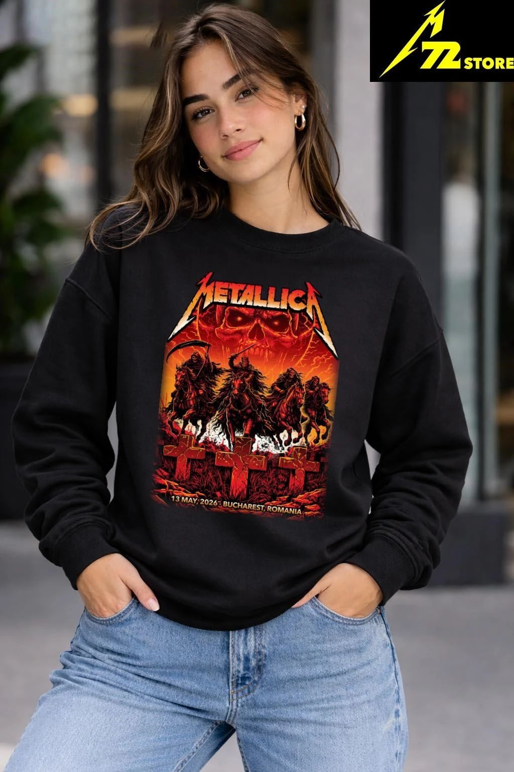 Metallica M72 Bucharest Romania Pop Up Shop At Arena Naționala On May 13 2026 Art By Maxx242 Shirt