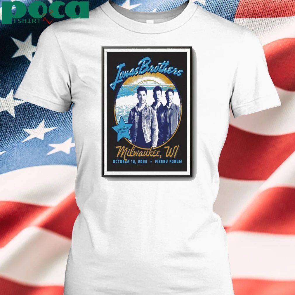 Jonas Brothers Oct 12 2025 Fiserv Forum. Milwaukee, WI Poster shirt